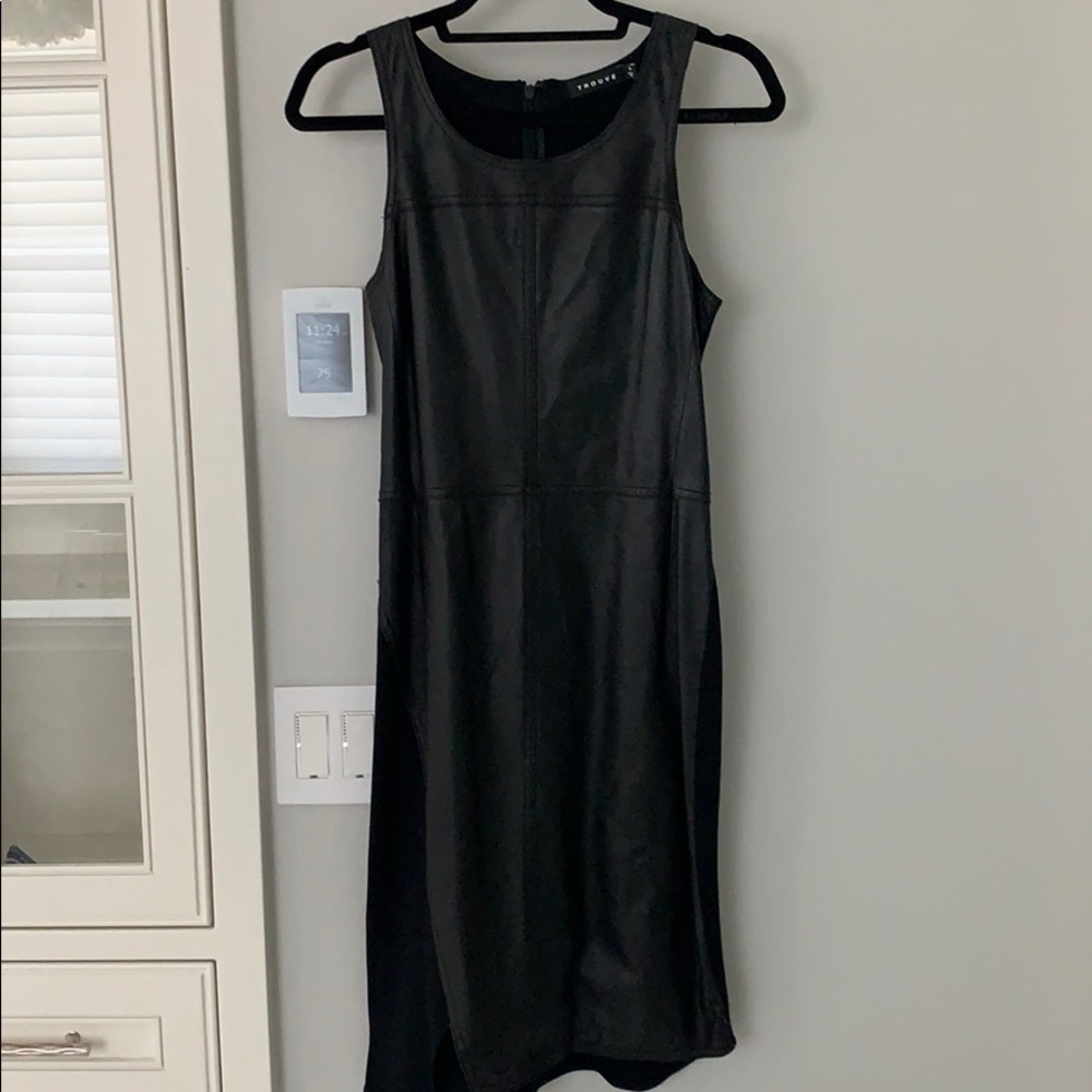 Quality faux leather dress- never worn